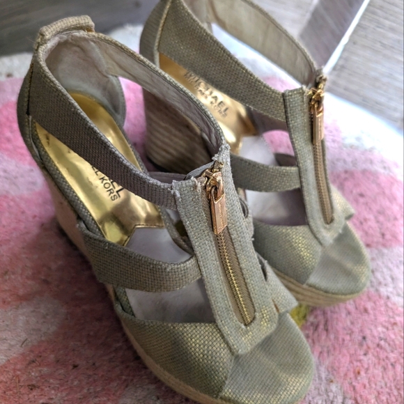 MICHAEL Michael Kors Damita Linen Wedge - US Women's 7 - Picture 5 of 9